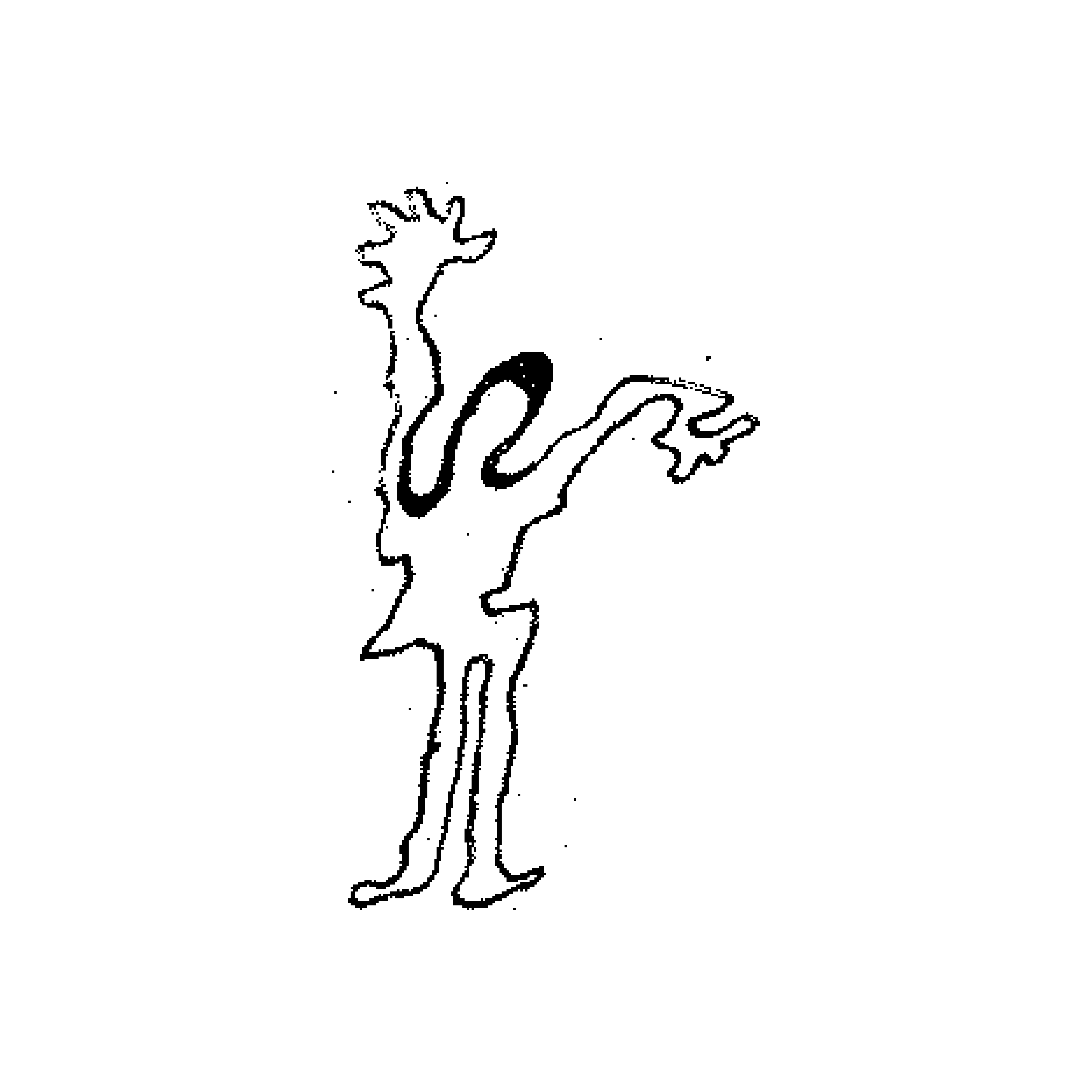 Stylized silhouette of person, illustration
